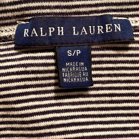 Ralph Lauren Navy Striped T-Shirt - Picture 6 of 7